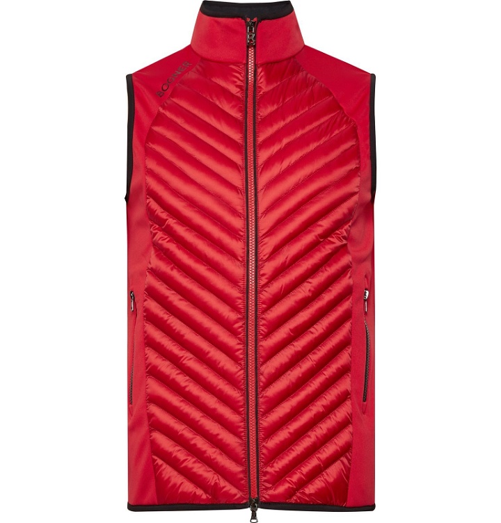 Photo: Bogner - Owen Quilted Shell and Fleece-Back Stretch-Jersey Gilet - Red