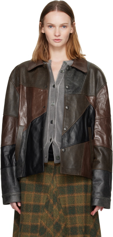 Photo: Andersson Bell Black & Brown Patchwork Leather Jacket