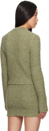GUIZIO Green Palmyra Knit Cardigan