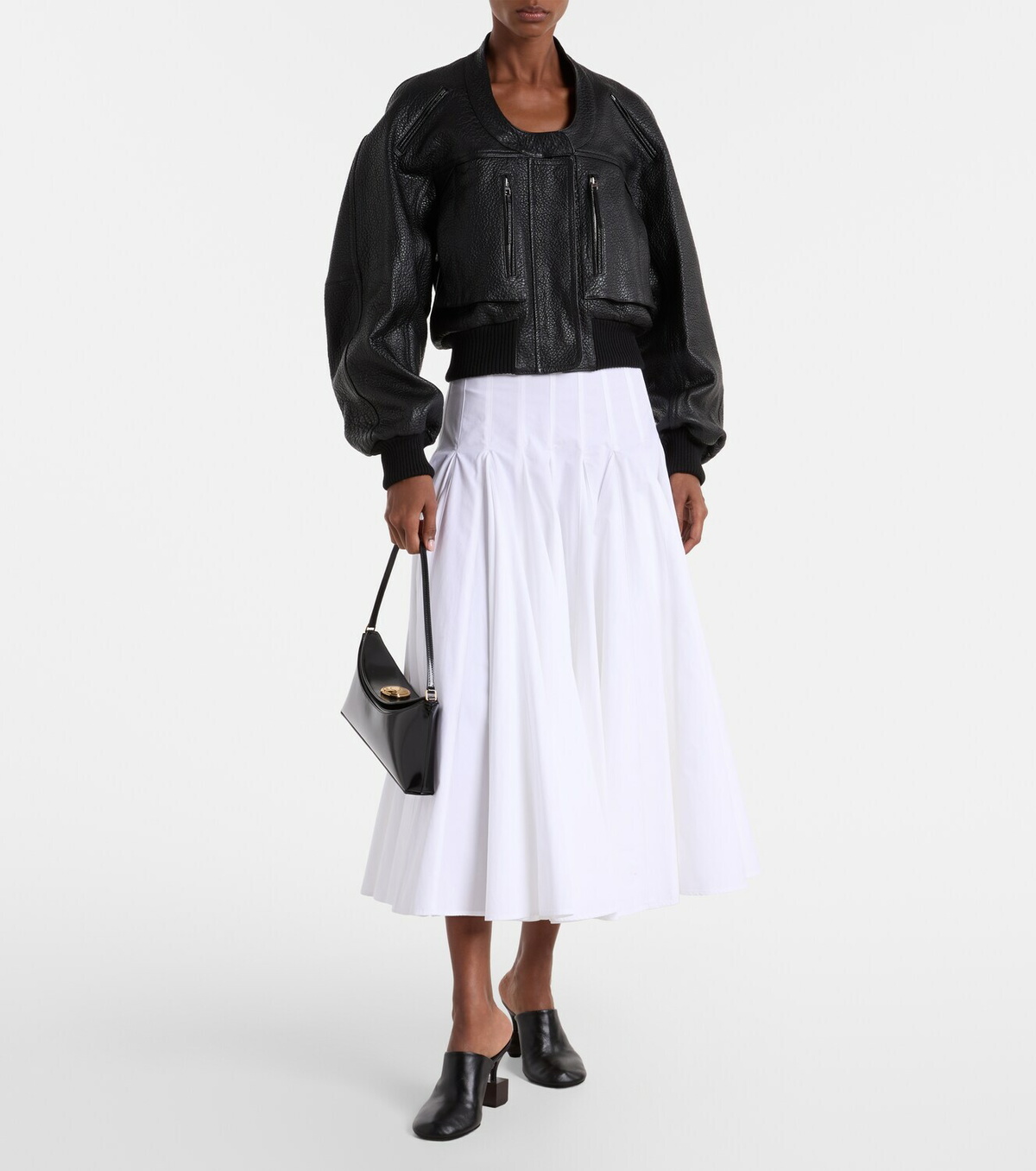 Jacquemus Cropped leather jacket