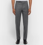 Canali - Dark-Grey Slim-Fit Mélange Wool-Sharkskin Suit Trousers - Men - Dark gray