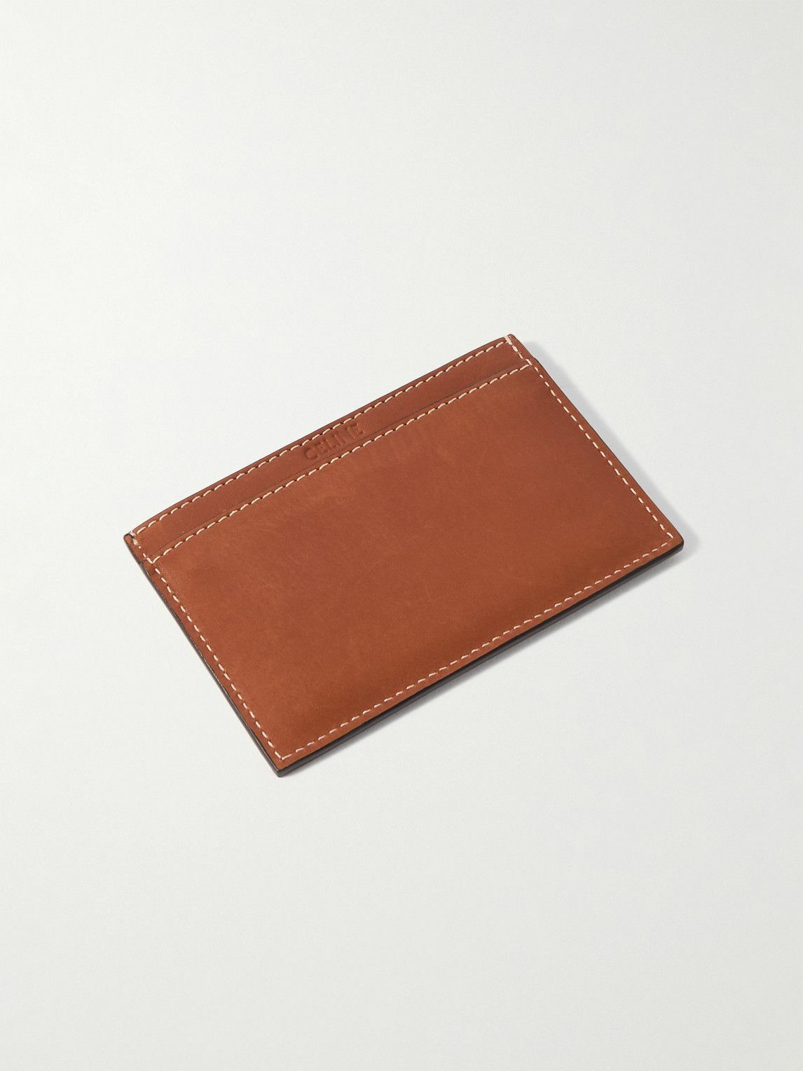 CELINE - Logo-Debossed Leather Cardholder
