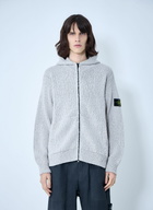 Stone Island Zip-Up Knit Hoodie