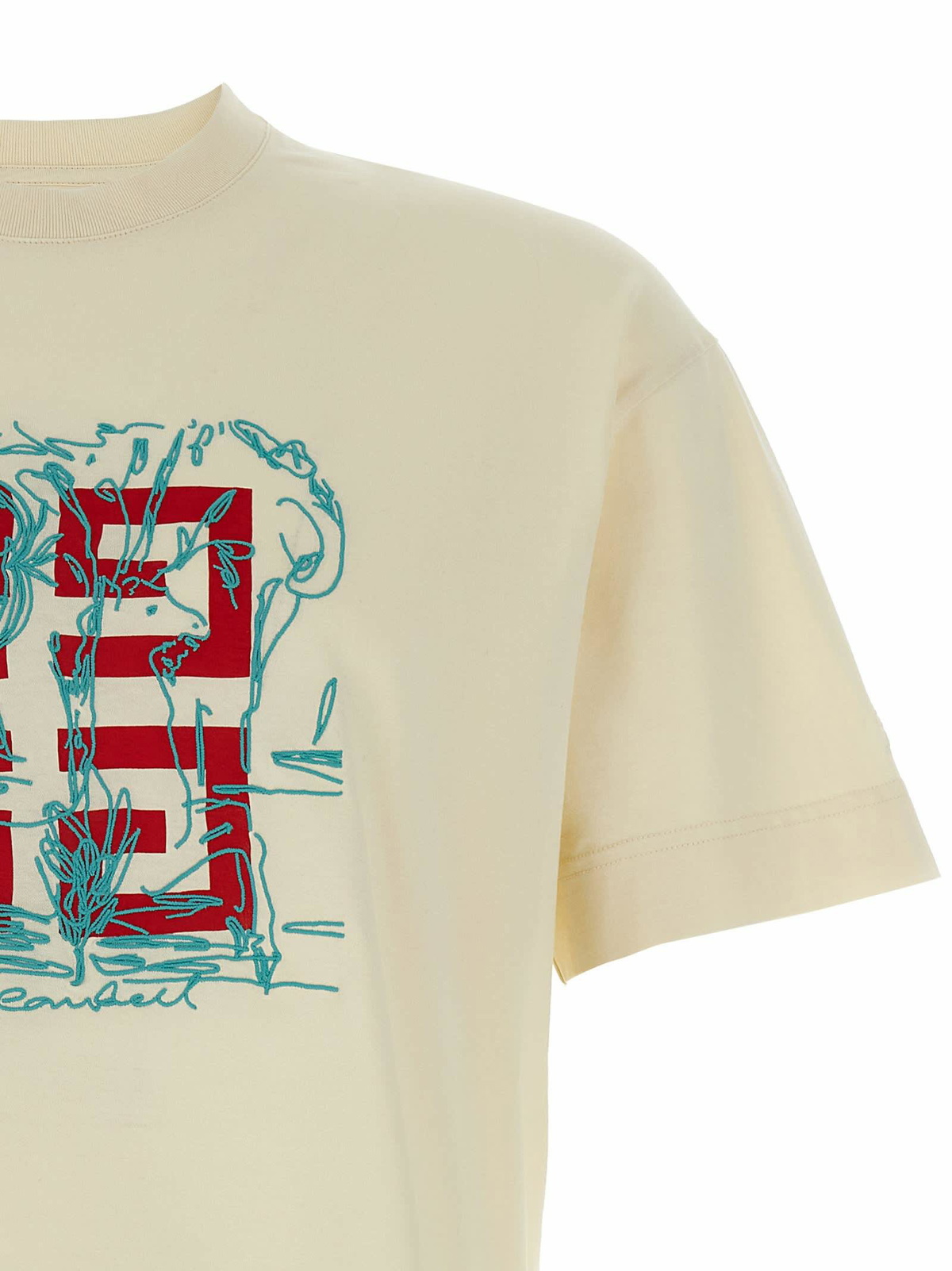 【関税＆送料込み】Givenchy Embroidery T-Shirt Givenchy Logo Embroidery Logo T-Shirt Coral Pink - Outlet