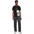 Alexander McQueen Black Skull Rose T-Shirt