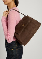 Khaite Audrey Suede top Handle bag - Dark Brown - One Size