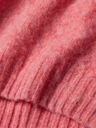 Drake's - Brushed Virgin Shetland Wool Sweater - Pink