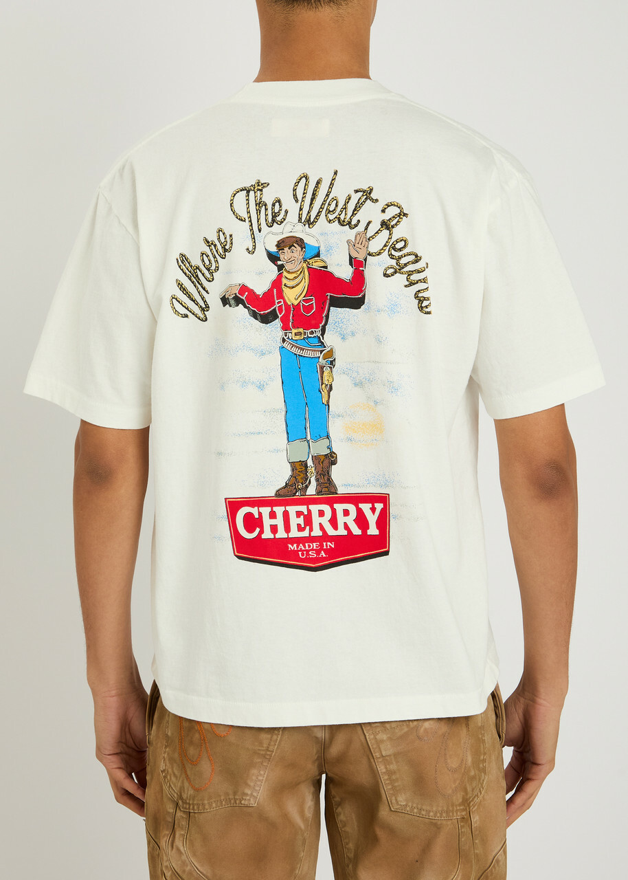 CHERRY LOS ANGELES ★ Where The West Begins Tシャツ Cherry Los Angeles Where The West Begins Cotton T-shirt
