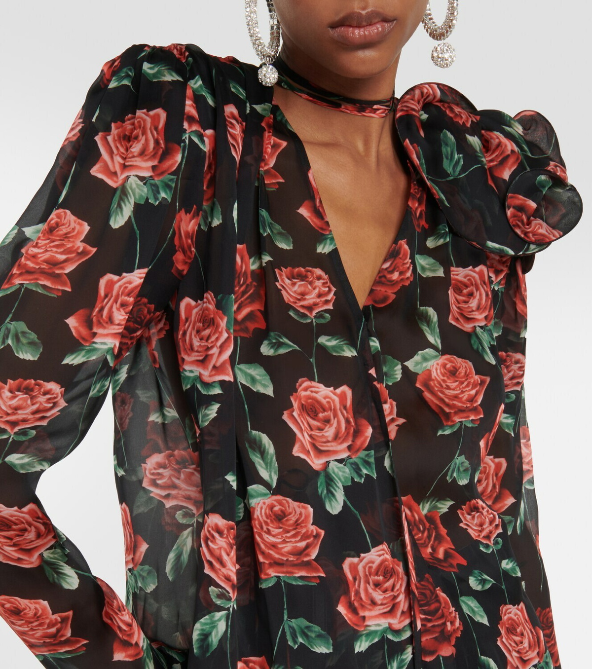 Magda Butrym Floral silk blouse