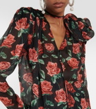 Magda Butrym Floral silk blouse