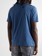 Folk - Assembly Nep Organic Cotton-Blend Jersey T-Shirt - Blue