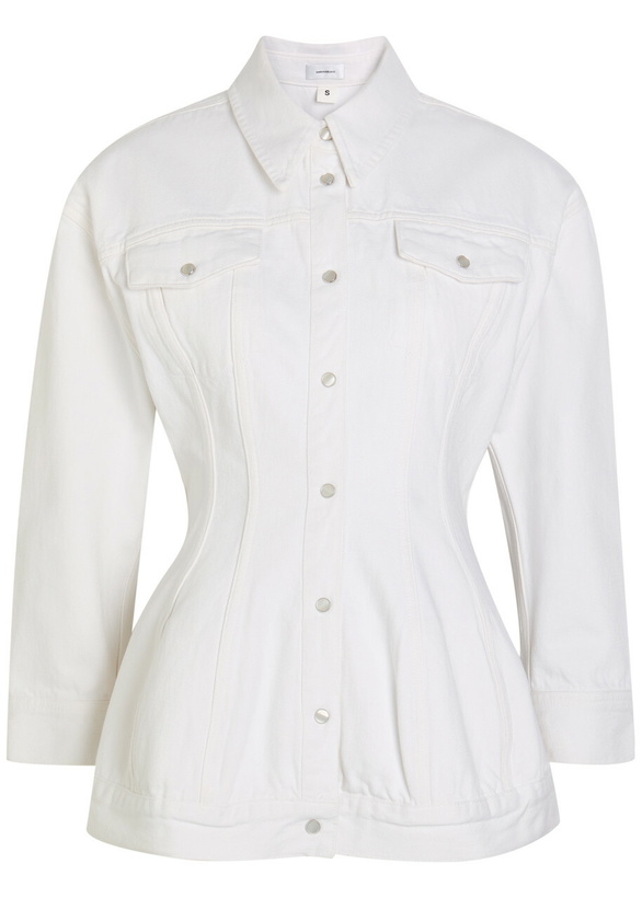 Photo: Wardrobe.nyc Sculpted Denim Jacket White