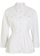 Wardrobe.nyc Sculpted Denim Jacket White