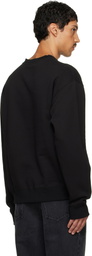 Jil Sander Black Cotton Terry Crew-Neck Sweatshirt
