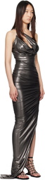 Rick Owens Lilies Gunmetal Hollywood Hydra Aaliyah Maxi Dress