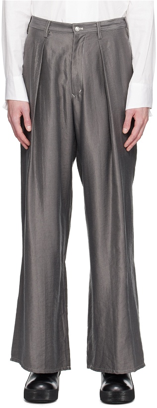 Photo: Sulvam Gray Frayed Trim Trousers