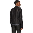 Rick Owens Black Leather Rotterdam Jacket