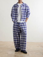Story mfg. - Friday Checked Cotton Jacket - Blue