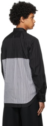 Comme des Garçons Homme Plus Black and White Panelled Shirt