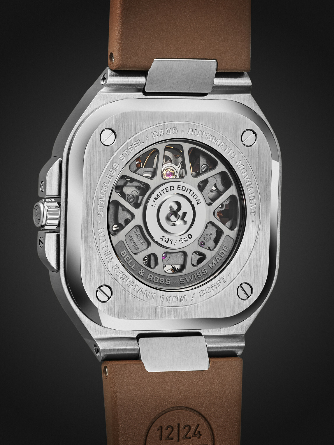Bell & Ross - BR 05 Skeleton Gold Automatic Stainless Steel Watch, Ref. BR05A-CH-SKST/SRB