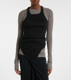 Rick Owens Ribbed-knit cotton tank top