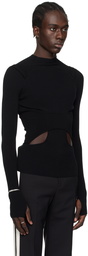 Dion Lee Black Interlink Skivvy Turtleneck