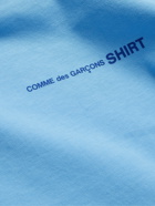 Comme des Garçons SHIRT - Logo-Print Mélange Cotton-Jersey T-Shirt - Blue - S