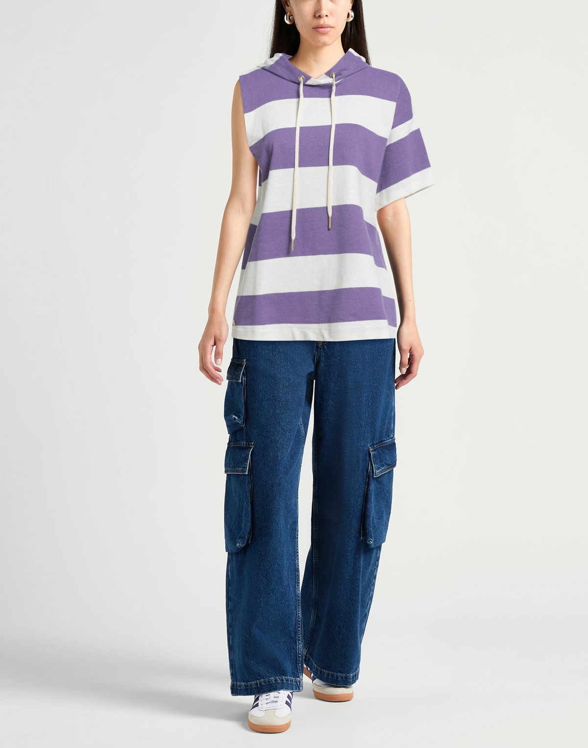 Manila Grace Womens Sweatshirt in Purple