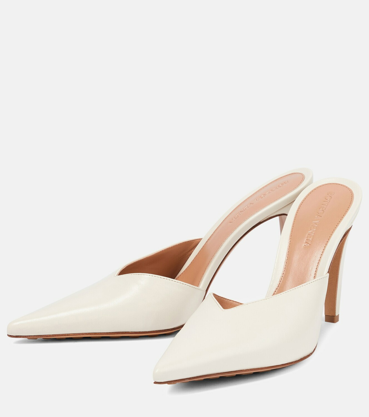 Bottega Veneta - Punta leather mules Bottega Veneta