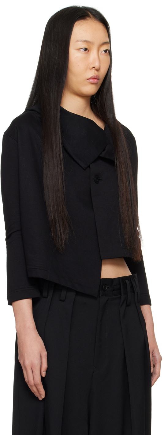 Y's Black Asymmetric Jacket