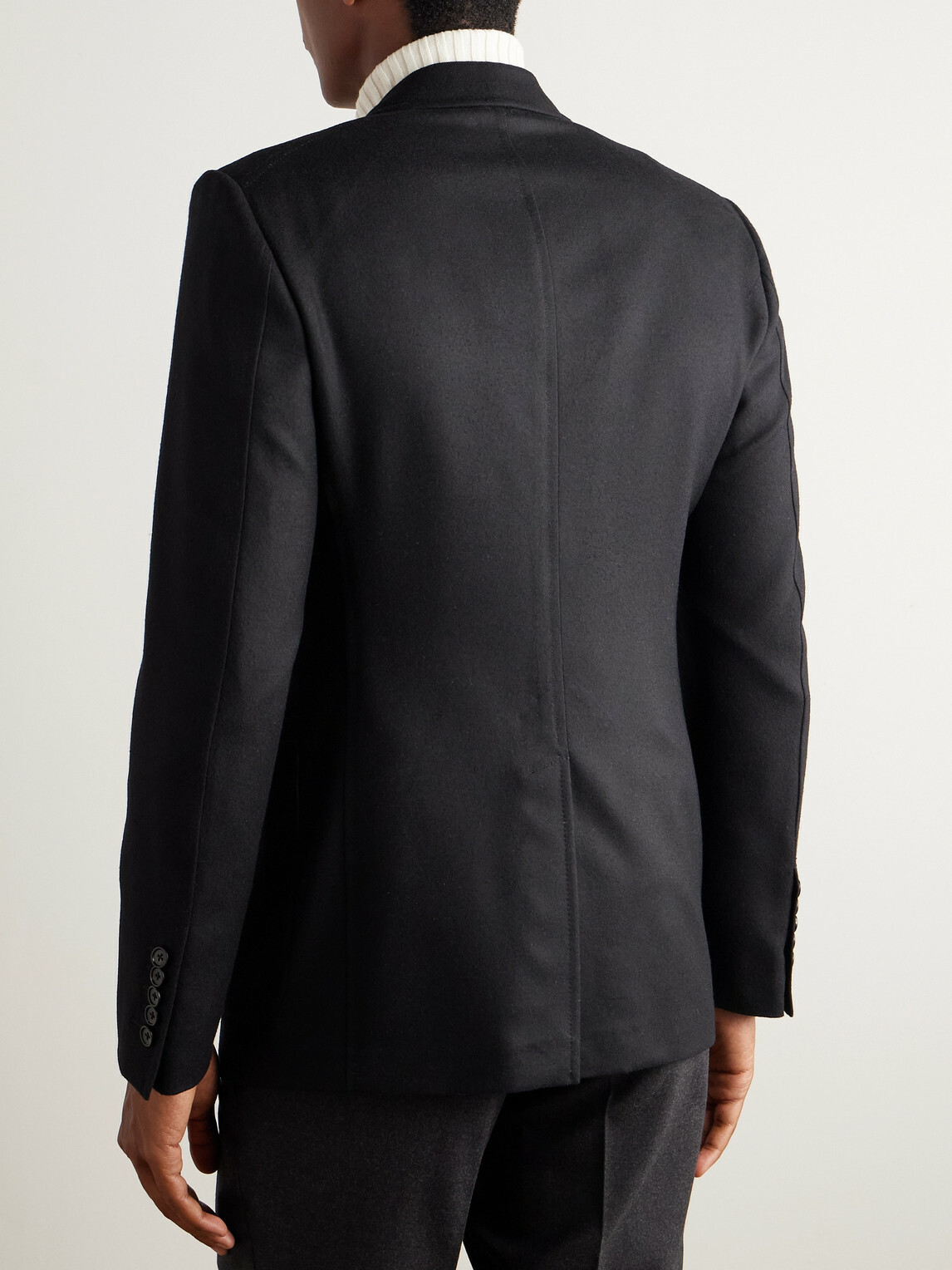 TOM FORD - Shelton Brushed Wool and Cashmere-Blend Blazer - Black