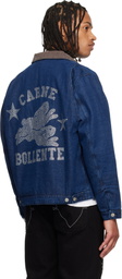 Carne Bollente Blue Moto Rabbit Denim Jacket