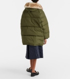 Prada Shearling-trimmed down coat