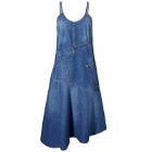 JW Anderson Women's Twisted Strappy Denim Dress in Blue