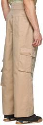 Feng Chen Wang Beige Cotton Cargo Pants