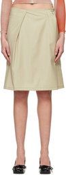 Serapis Beige Jewel Rudder Midi Skirt