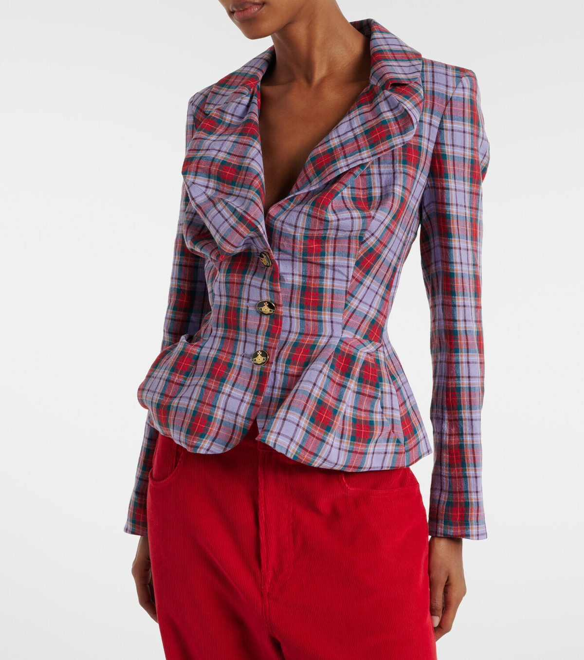 Vivienne Westwood Tartan linen blazer