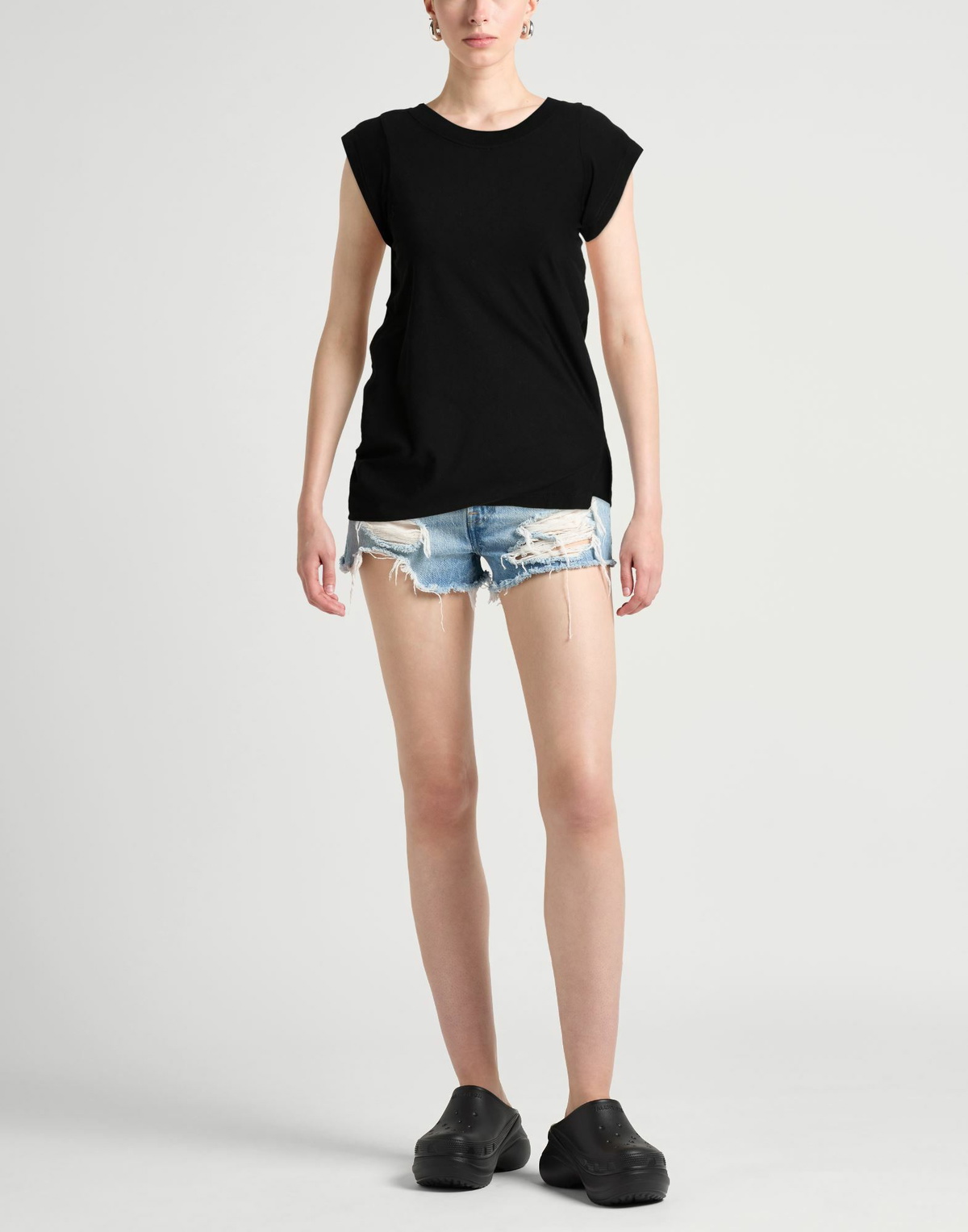 Courrèges Womens T-shirt in Black