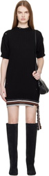 MM6 Maison Margiela Black Hanging Rib Minidress