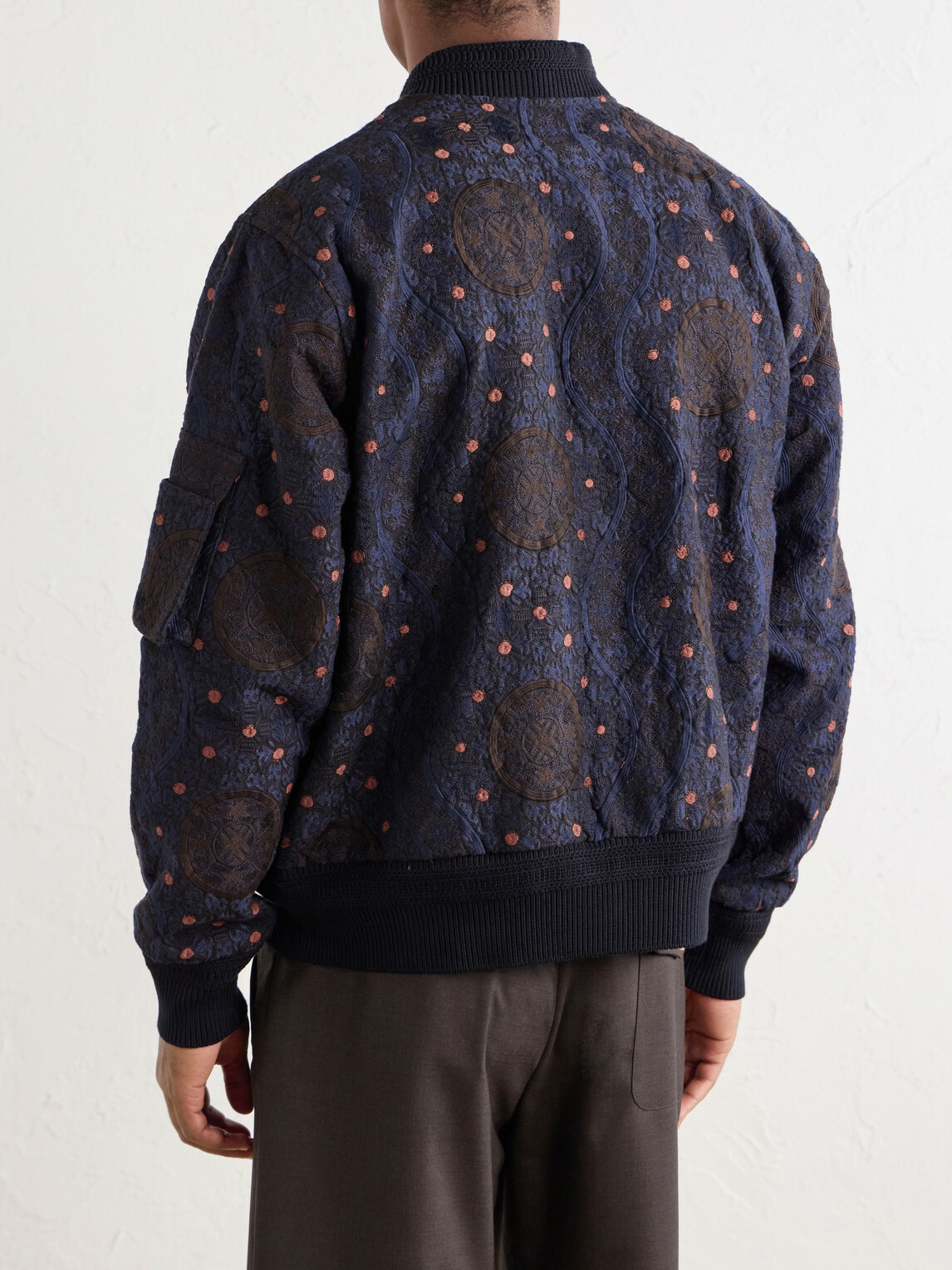 Kardo - Max Embroidered Cotton Bomber Jacket - Blue