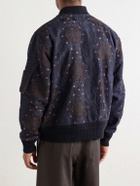 Kardo - Max Embroidered Cotton Bomber Jacket - Blue