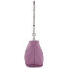 The Attico Purple Mini Satin Wynona Clutch Bag