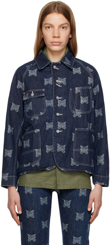 Photo: NEEDLES Indigo Papillon Denim Jacket
