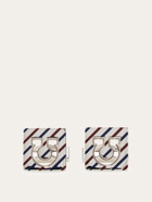Ferragamo Mens Square Gancini cufflinks in Red