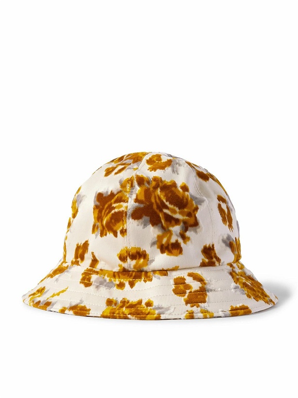 Photo: A Kind Of Guise - Hila Flocked Cotton-Twill Bucket Hat - Yellow