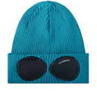 C.P. Company Men's Goggle Beanie in Tile Blue
