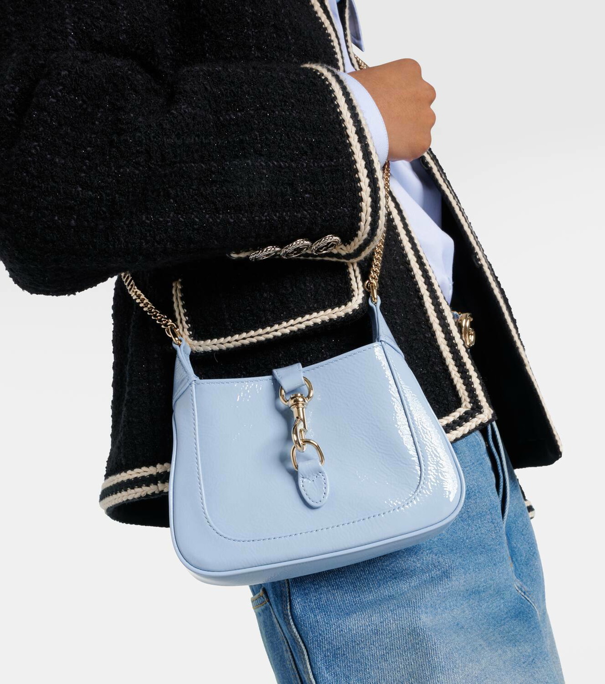 Gucci Gucci Jackie Notte Mini patent leather shoulder bag Gucci