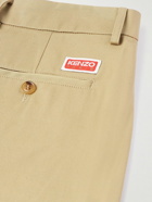 KENZO - Straight-Leg Cotton-Twill Chinos - Neutrals