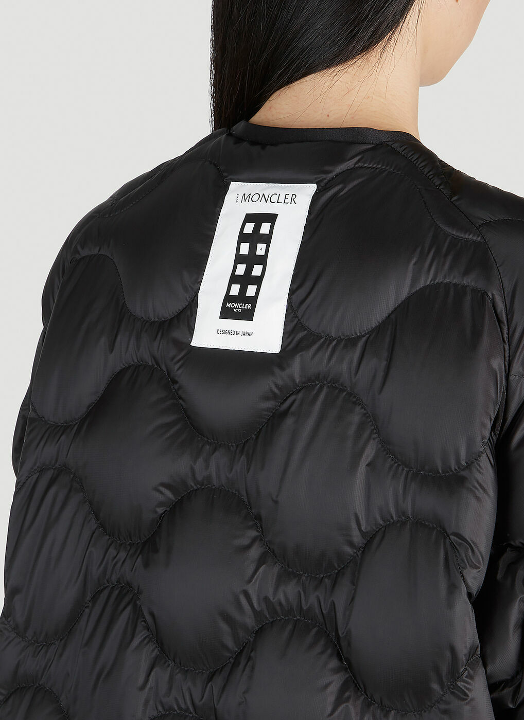 4 Moncler Hyke - Nadelhornis Long Coat in Black