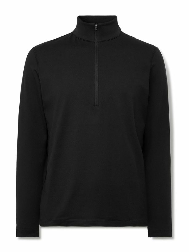 Photo: Lululemon - Stretch Recycled-Jersey Half-Zip Sweatshirt - Black